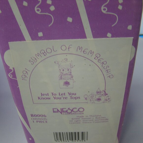 Pair of Precious Moments Symbol of Membership 1990 & 1991 B-0005 & B-0006 Enesco - Picture 7 of 16